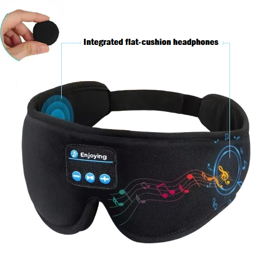 Sleep Mask with Built-in Flat Cushion Headphones for Comfortable Audio Sleep, Ideal for Listening to Stories & Relaxing Music Without Ear Pain from AirPods